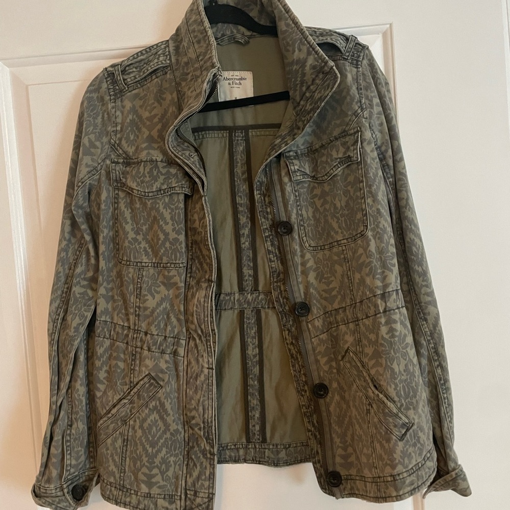 Abercrombie & Fitch Green Military Field Jacket